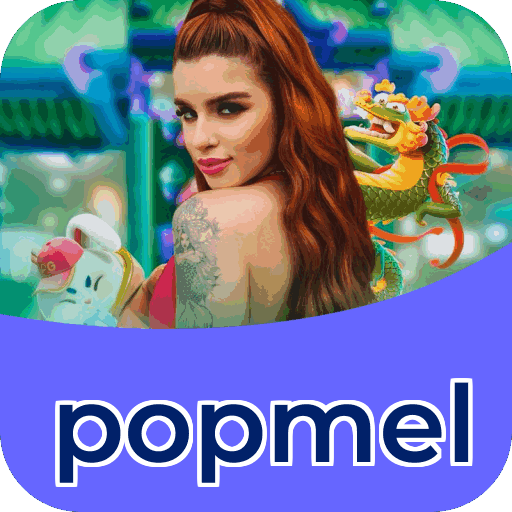 Plataforma popmel mostrando interface moderna, jogos certificados e recursos de segurança licenciados